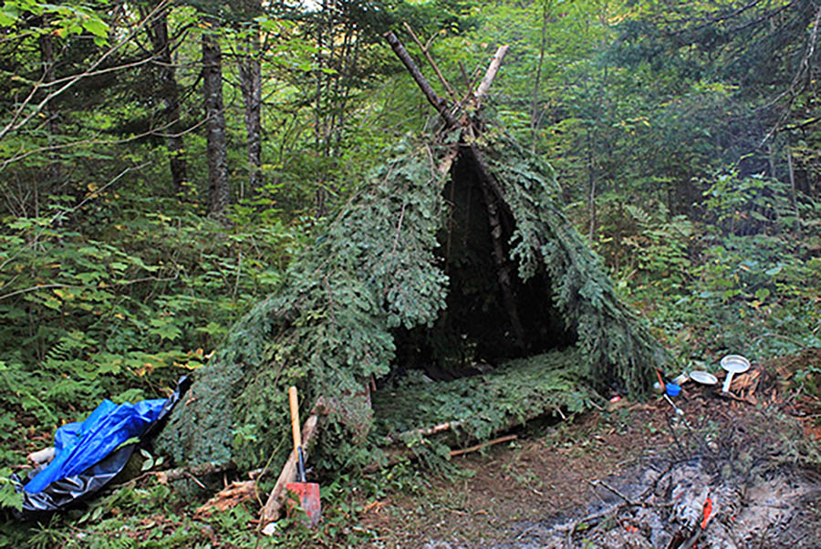 wilderness survival shelter